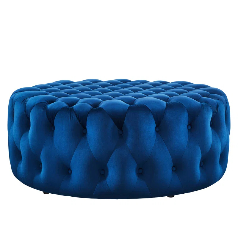 Modway Modway Amour Tufted Button Large Round Performance Velvet Ottoman