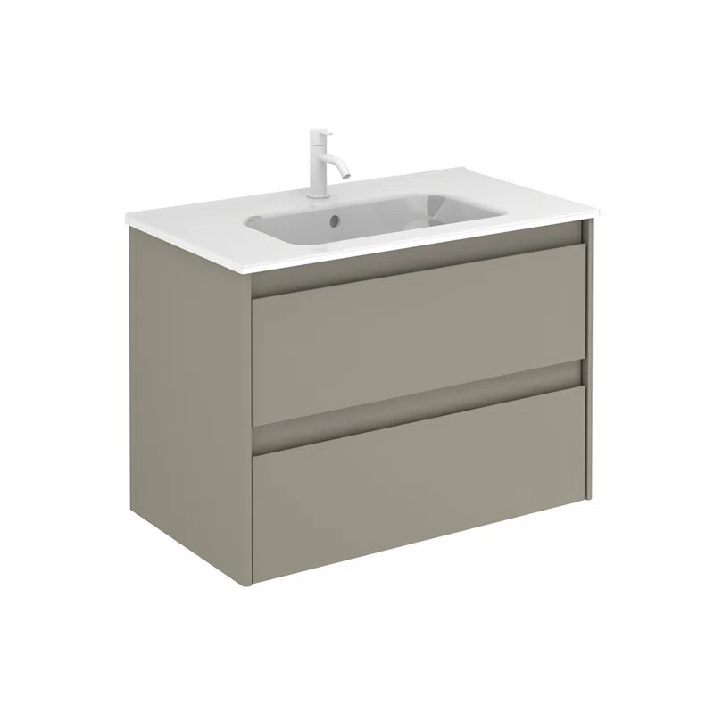 WS Bath Collections Ambra 31.7'' Single Bathroom Vanity with Ceramic Top