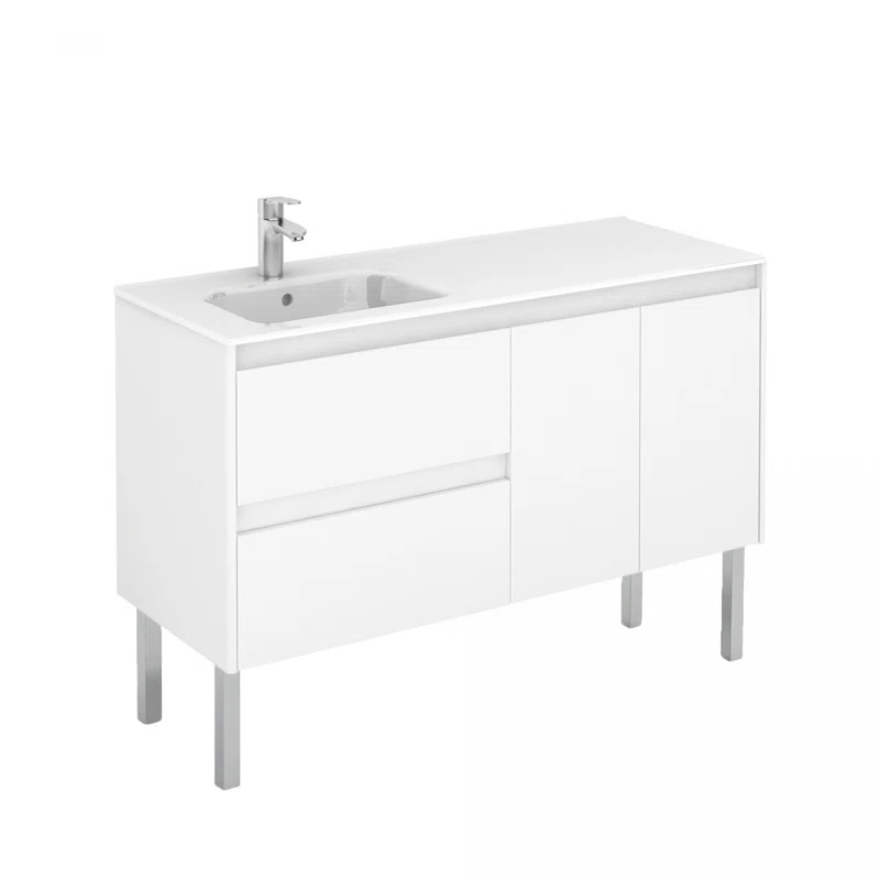 WS Bath Collections Ambra 47.5'' Single Bathroom Vanity with Top with Mirror