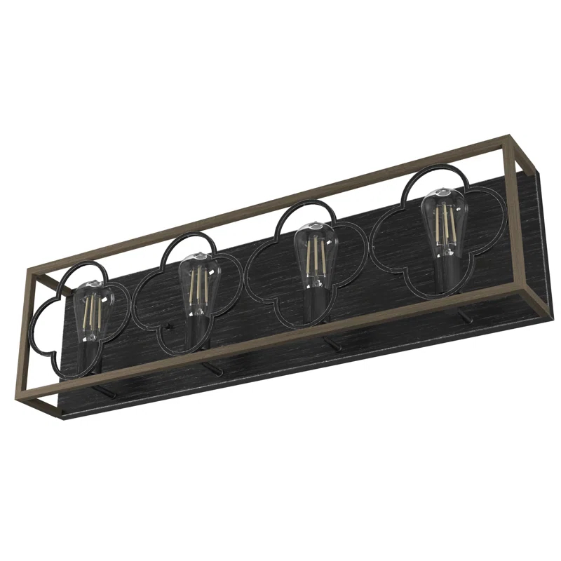Gablecrest 4 Light  Flush Mount Bathroom Vanity Wall Light Fixture