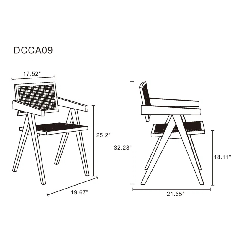 Solid Wood Armchair