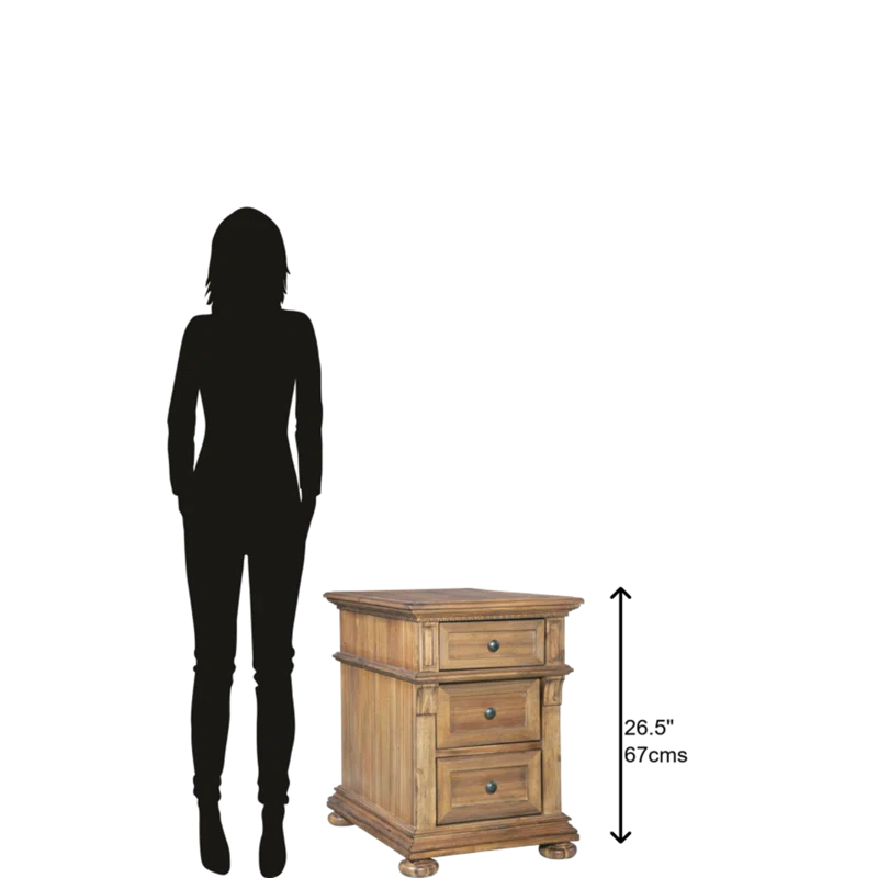 Wellington Hall Traditional Beige Side Table with Soft Close Drawers