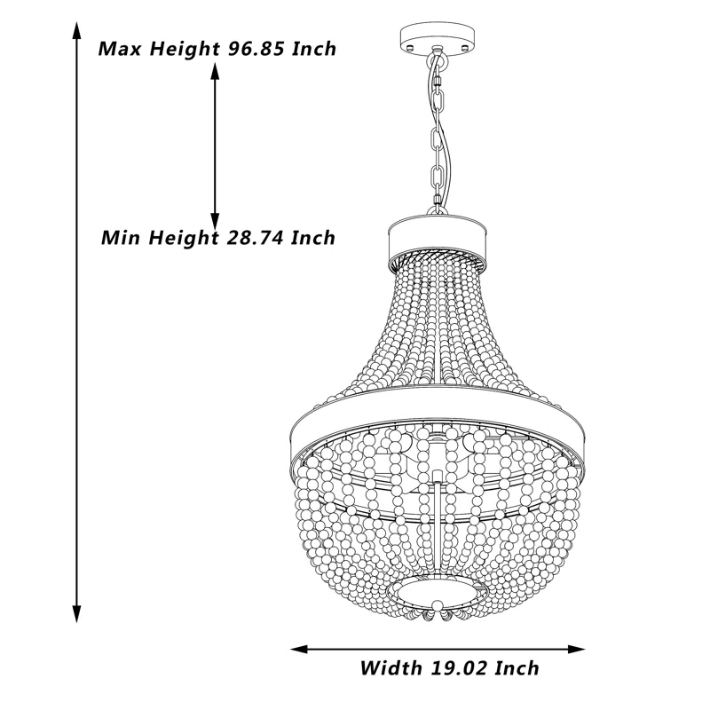 6 - Light Unique / Statement Empire Chandelier