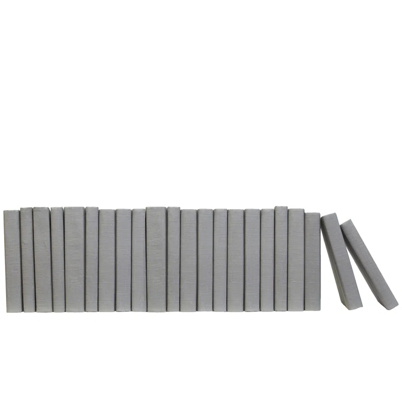 Medium Grey Linen Wrapped Decorative Books Set