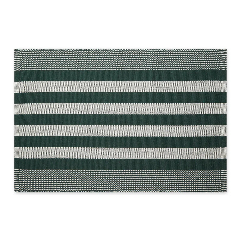 Design Imports CABANA STRIPE - HUNTER GREEN - 2 X 3 FT