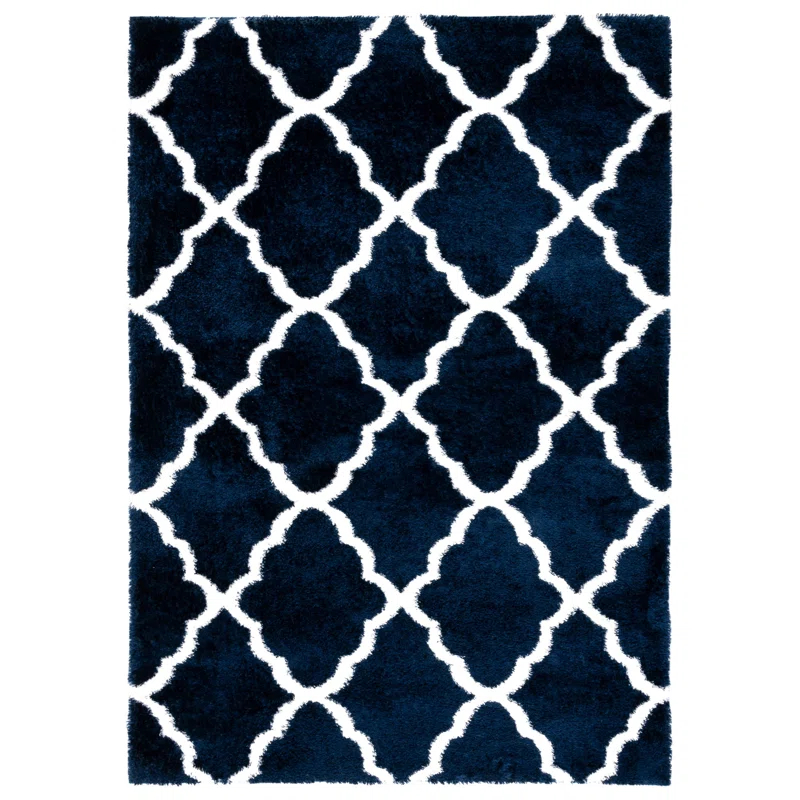 Rosdorf Park Danesha Tahoe Shag Performance Geometric Rug