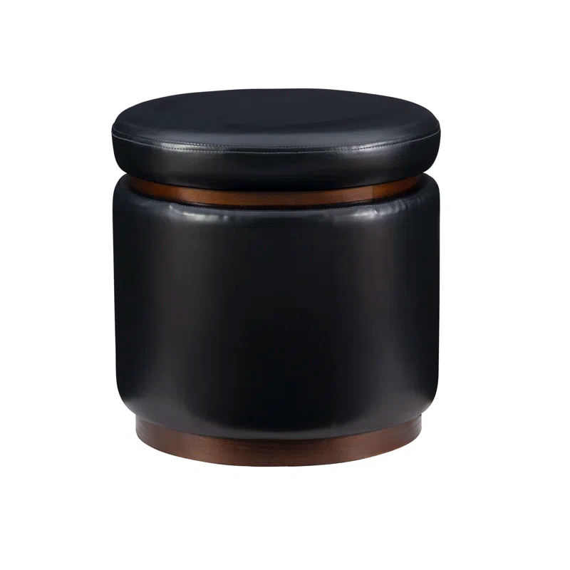 Wade Logan® Addilynne Faux Leather Ottoman