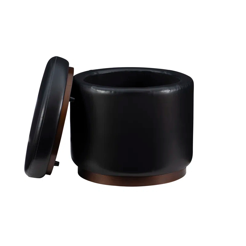 Wade Logan® Addilynne Faux Leather Ottoman