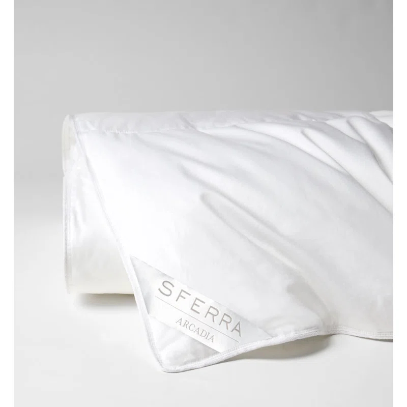 King White Cotton Sateen Down Alternative Comforter