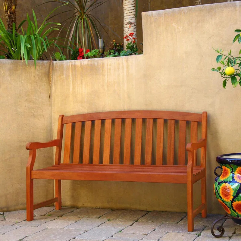 City Supply Center Wood Outdoor Bench