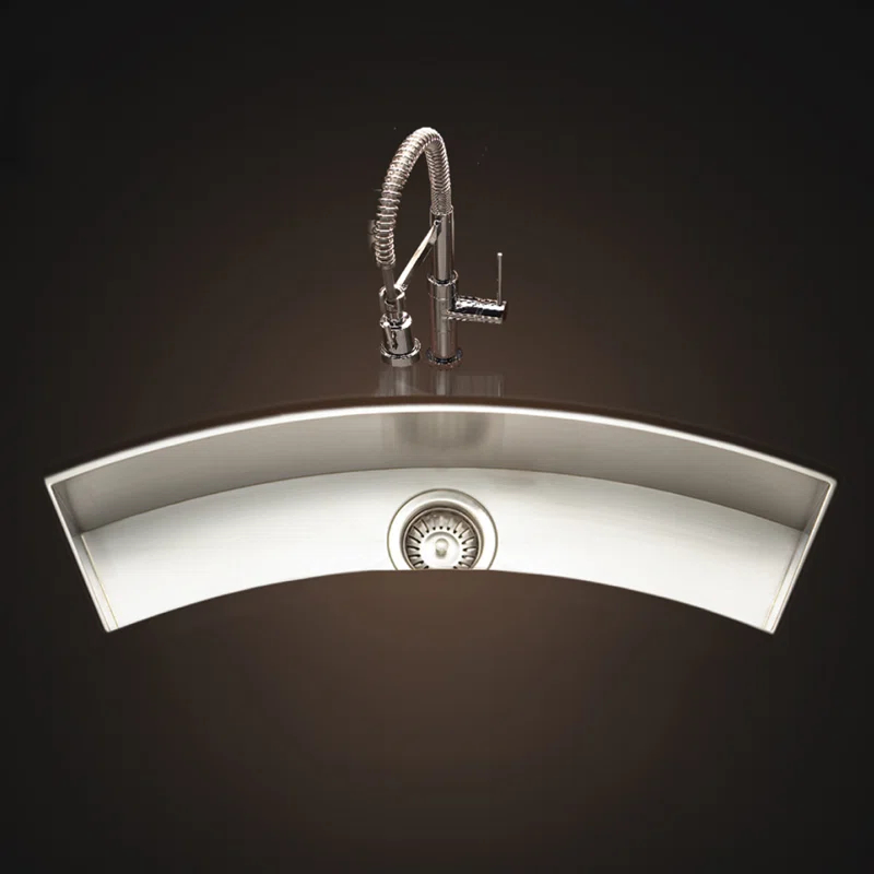 Contempo 33'' L Flush Single Bowl Stainless Steel Kitchen Sink