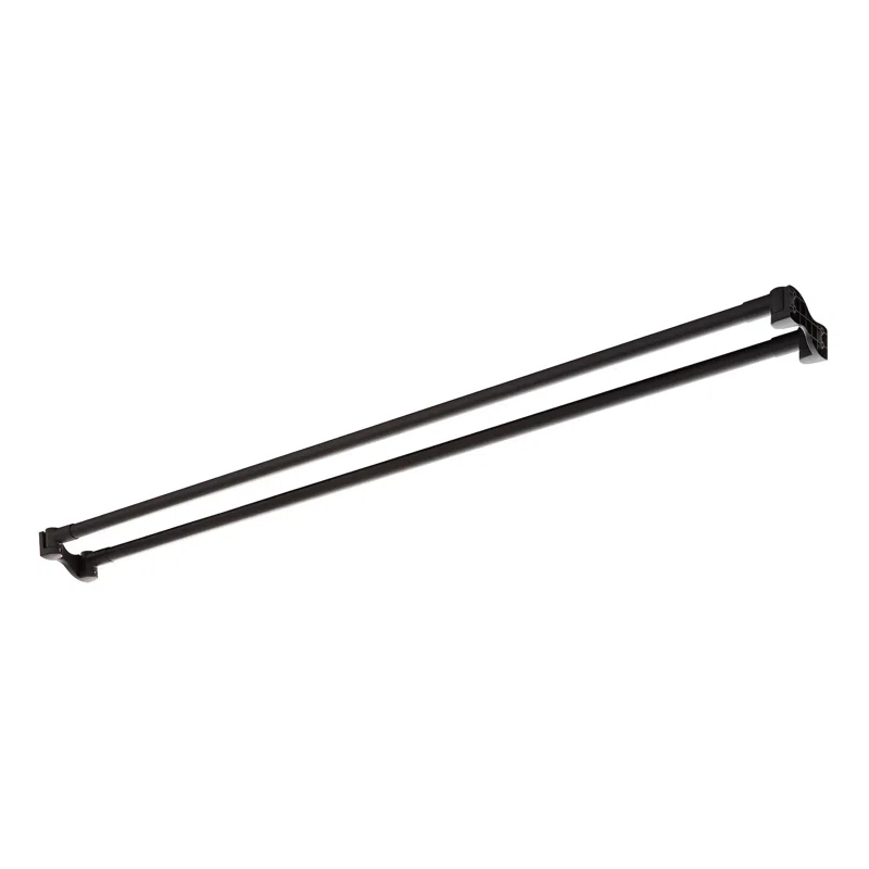 Signature Hardware 60" Brass Straight Double Bar Shower Curtain Rod