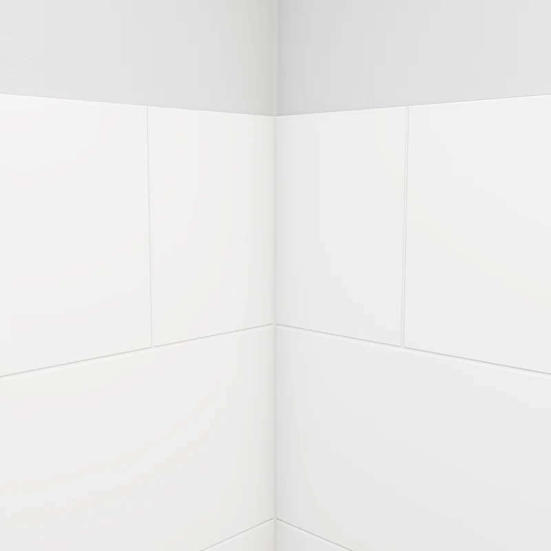 DreamLine DreamLine DreamStone 42 in. D x 42 in. W x 84 in. H Corner Shower Wall Kit in White Traditional