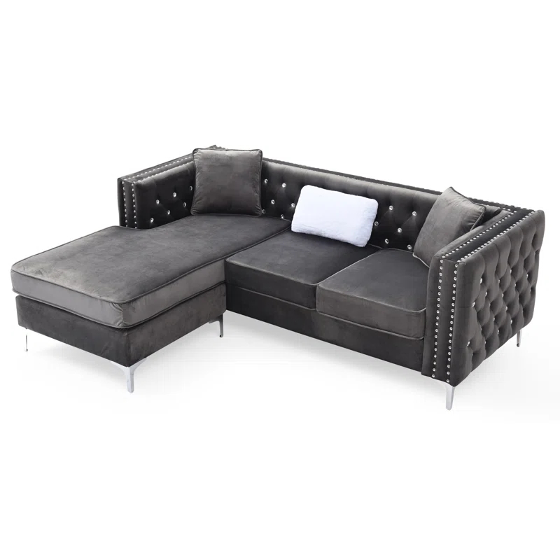 2 - Piece Velvet Sectional