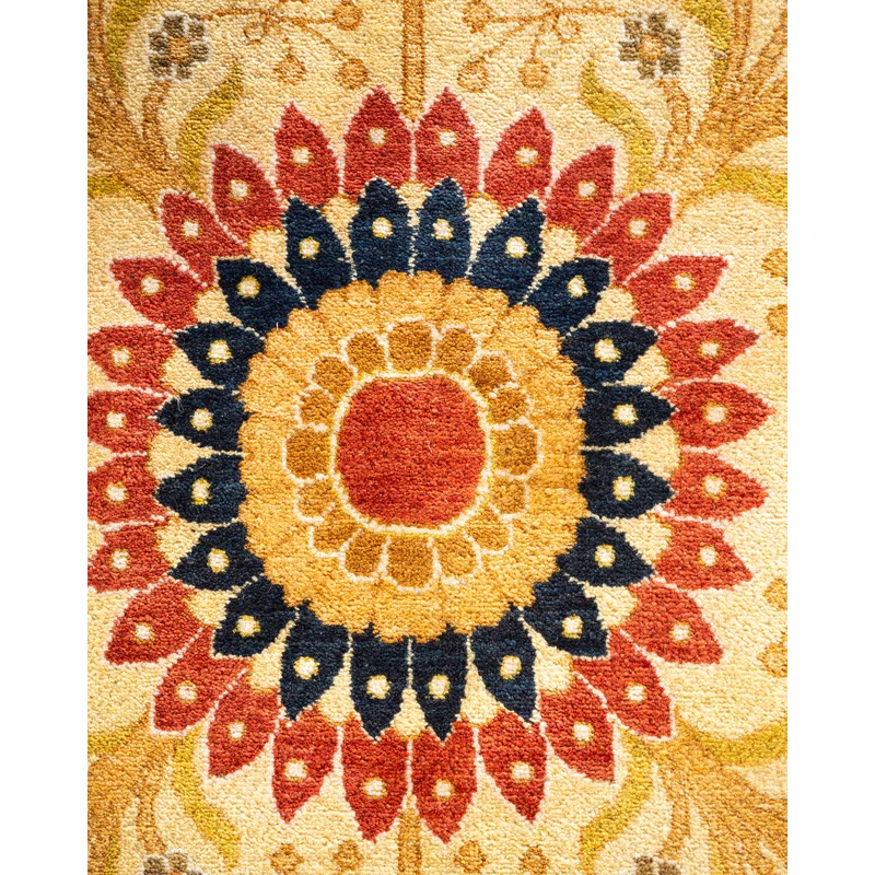 Handmade Red Wool Traditional 8' x 10' Area Rug