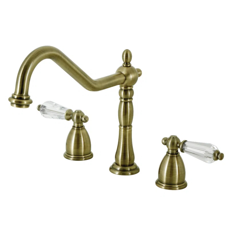 Kingston Brass Wilshire Double-Handle 3-Hole Widespread Kitchen Faucet