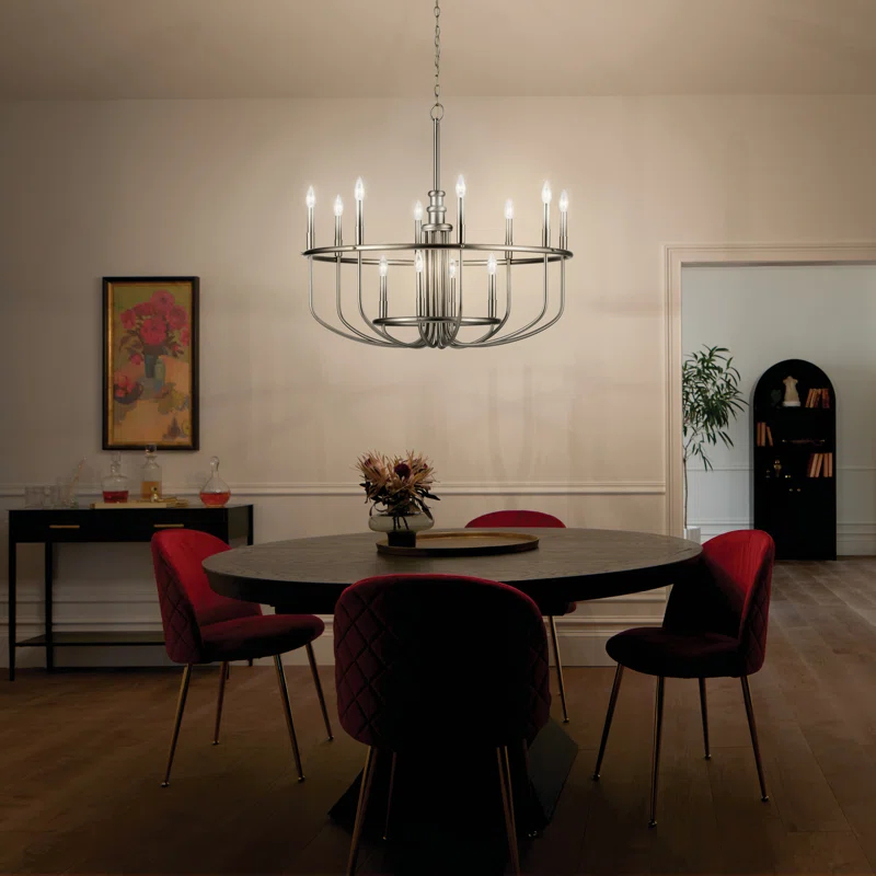 Kuzey 12 - Light Wagon Wheel Chandelier