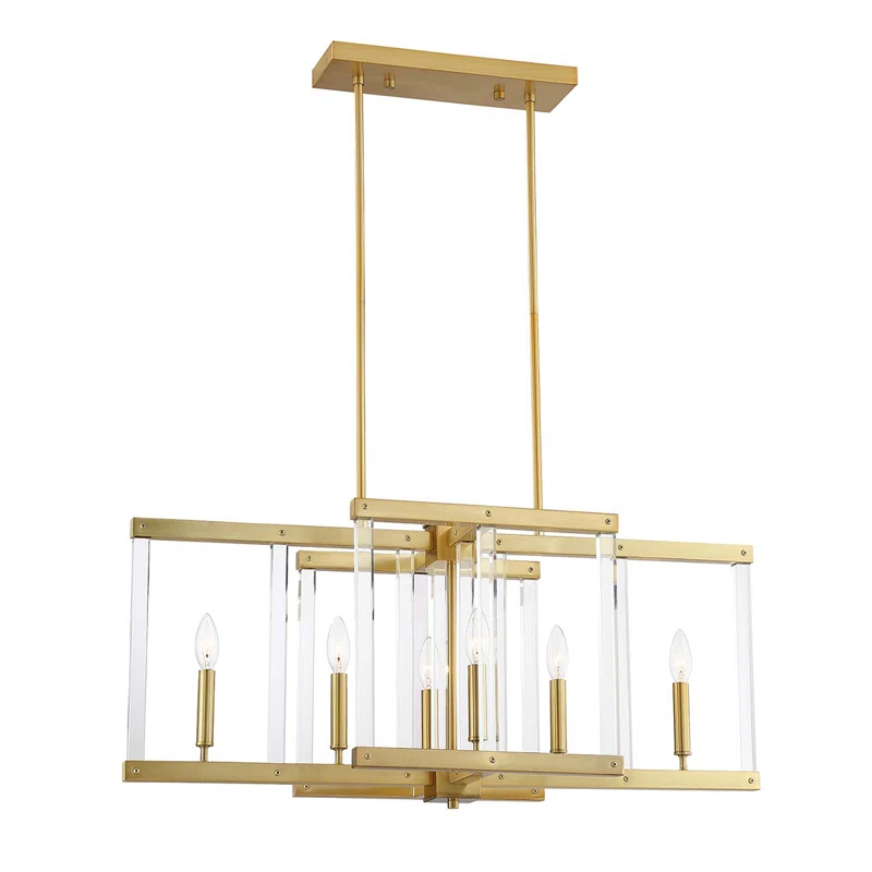 Regent 34" Polished Brass Crystal Candle Chandelier