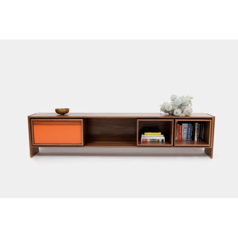 Low Units Solid Wood Recessed Wall Shelf