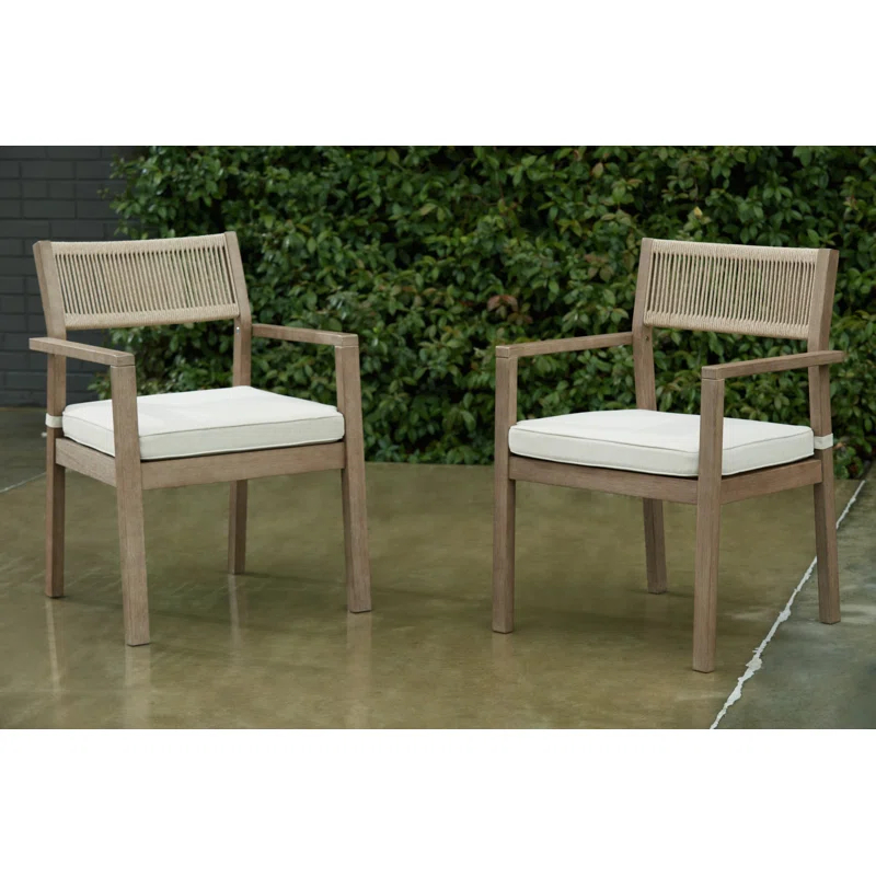 Colb Outdoor Dining Armchair with Cushion (Set of 2)
