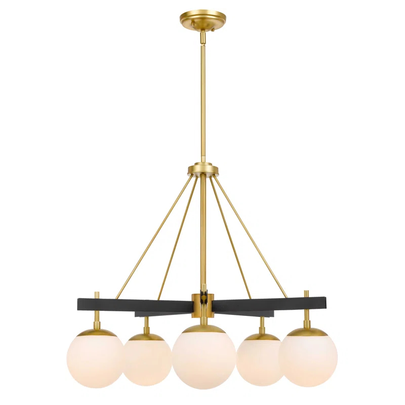 5 - Light Wagon Wheel Chandelier