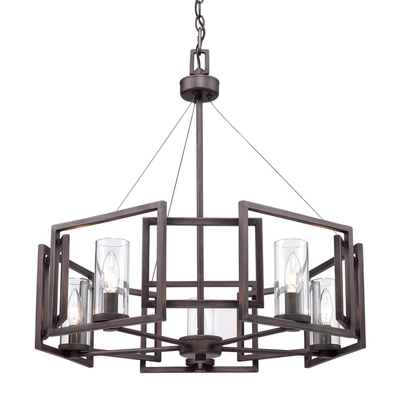 Newlin 5 - Light Dimmable Drum Chandelier