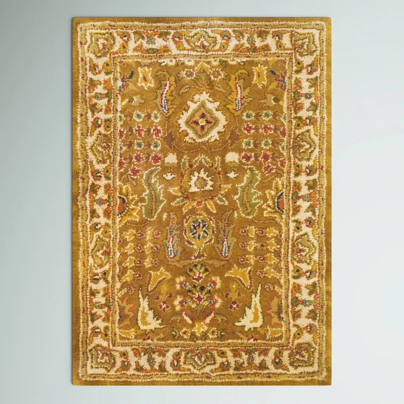 Chattooga Oriental Hand-Tufted Wool Gold Area Rug