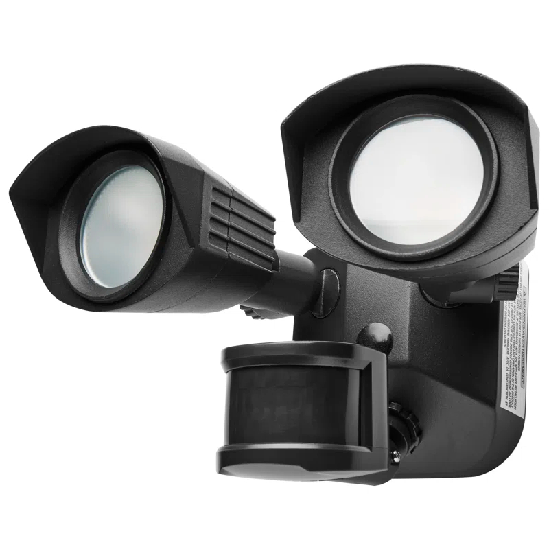 Nuvo 2 - Head LED Hardwired Dusk to Dawn Outdoor Security Flood Light with Motion Sensor
