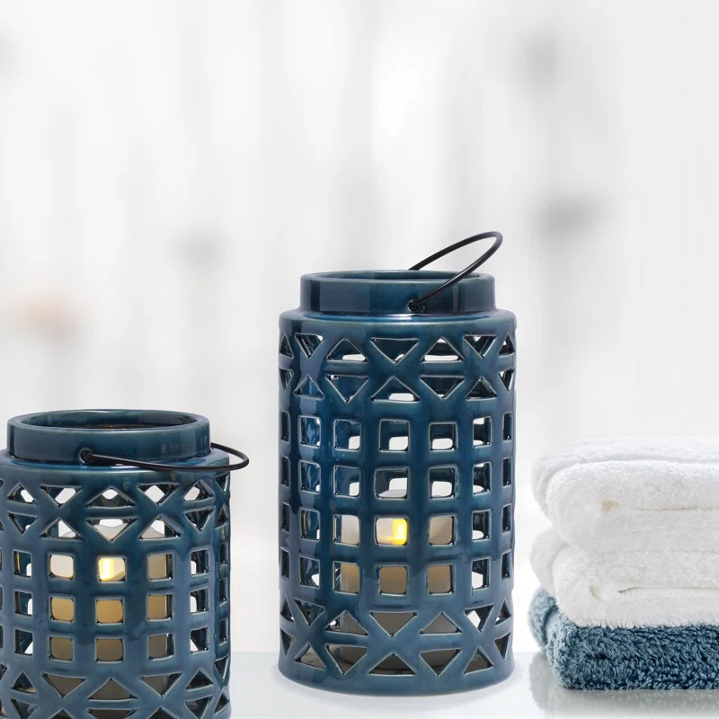 Elements 12.99'' H Concrete / Cement Tabletop Lantern