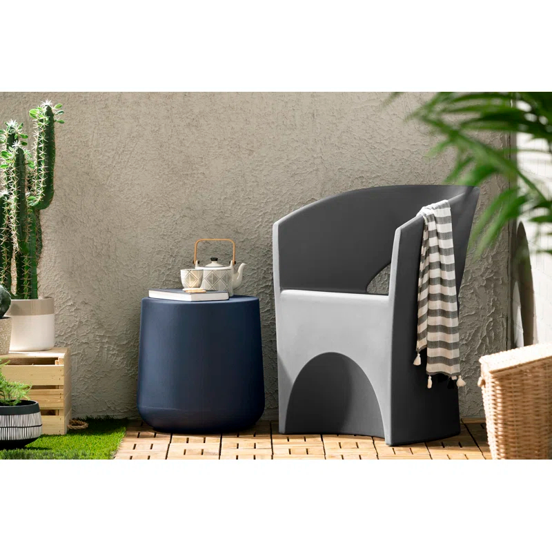 Dalya 15.75'' Plastic / Acrylic Outdoor Side Table
