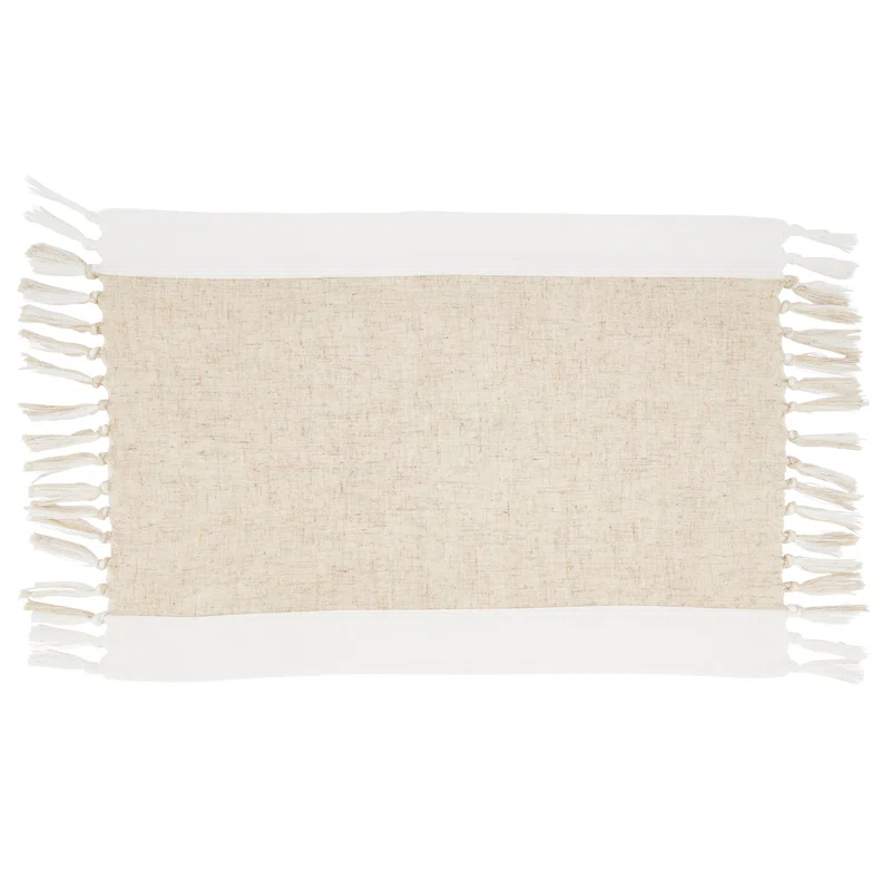 Saro Bridger Collection Polyester No Pattern Rectangle Placemat (Set of 4)