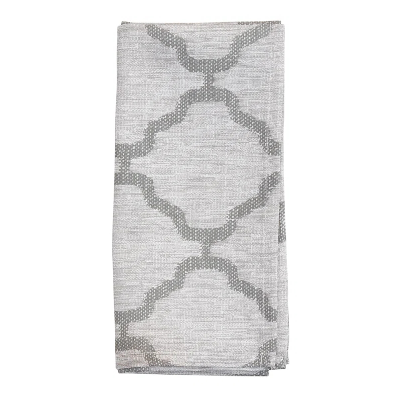 Saro Marrakesh Collection Polyester Geometric Square Napkin (Set of 4)