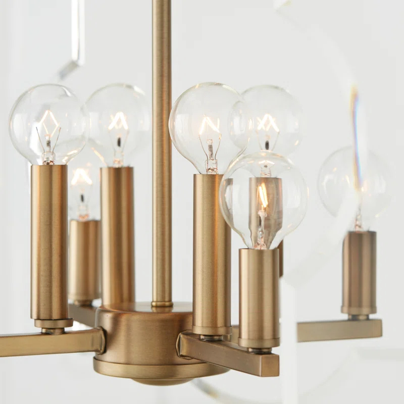 8 - Light Dimmable Square / Rectangle Chandelier