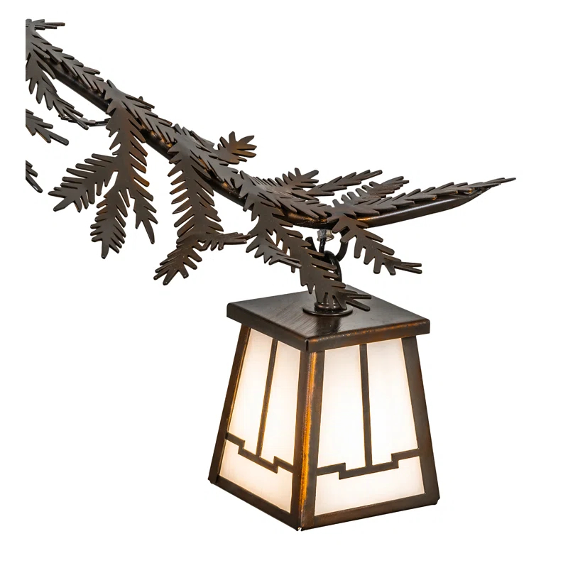 Vintage Copper Elegance 12-Light Glass Shade Chandelier