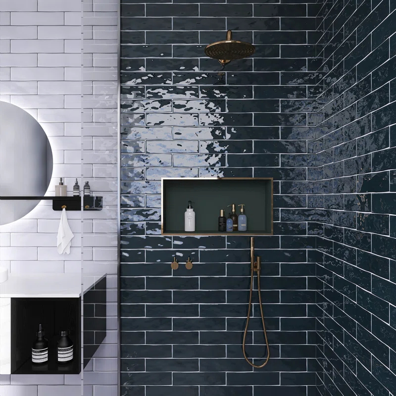 Kezma 3 in. x 12 in. Ceramic Subway Wall Tile