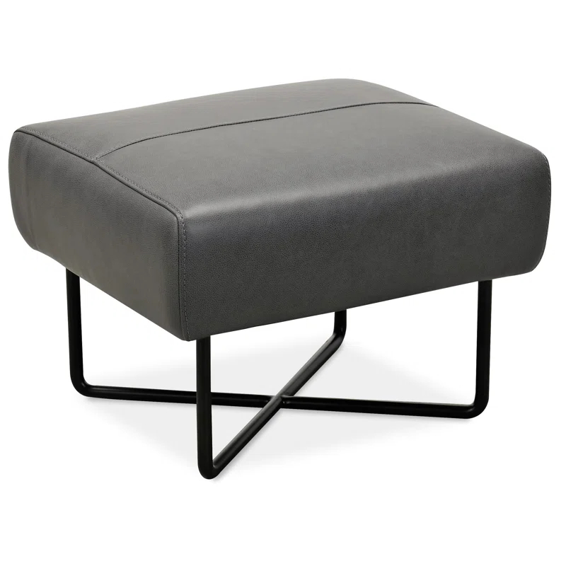 CC Leather Ottoman