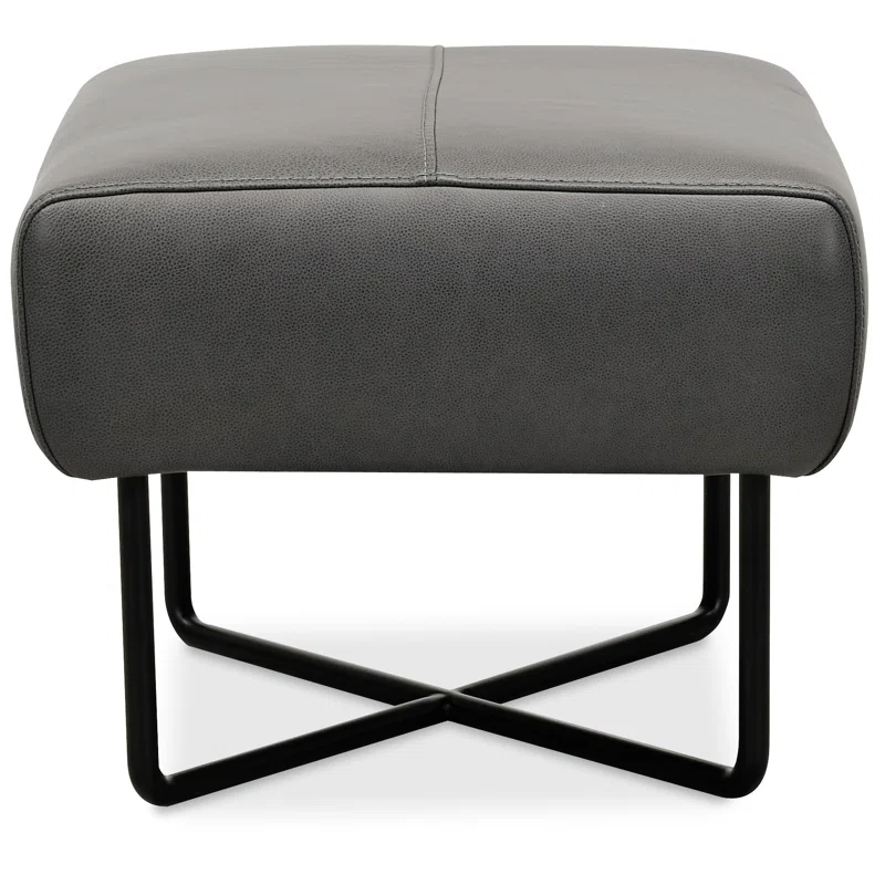 CC Leather Ottoman