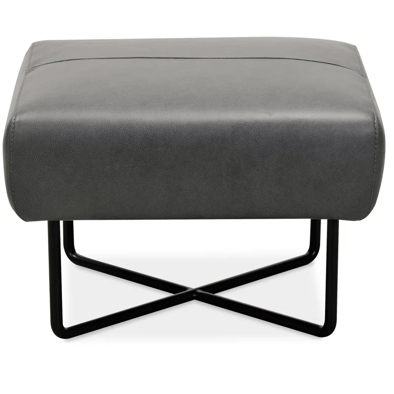 CC Leather Ottoman