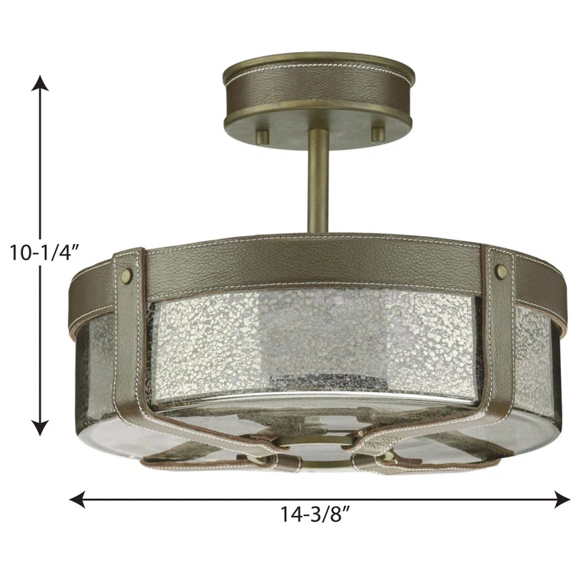 Rockdance Glass Semi Flush Mount