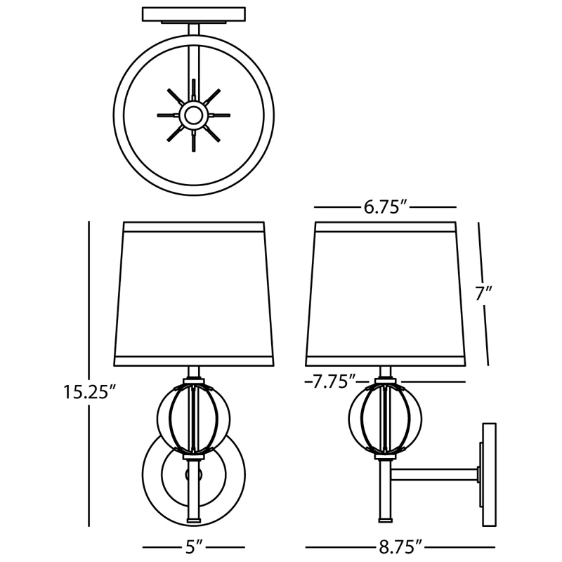 Latitude Solid Brass Plug-in Wallchiere