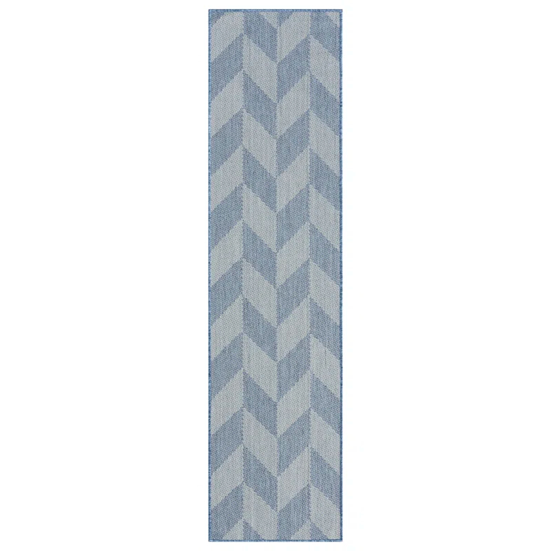 Nicole Miller Nicole Miller New York Patio Country Calla Herringbone Indoor/Outdoor Runner Area Rug