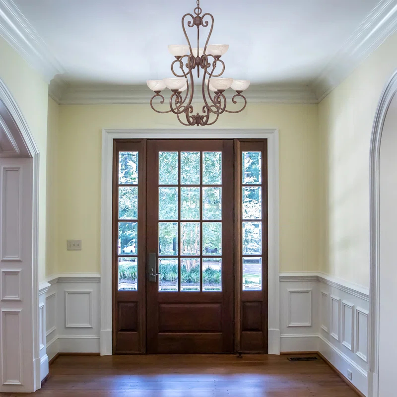 9 - Light Dimmable Tiered Chandelier