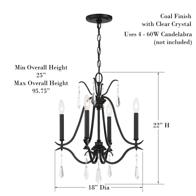 Minka Lavery 4 - Light Dimmable Empire Chandelier