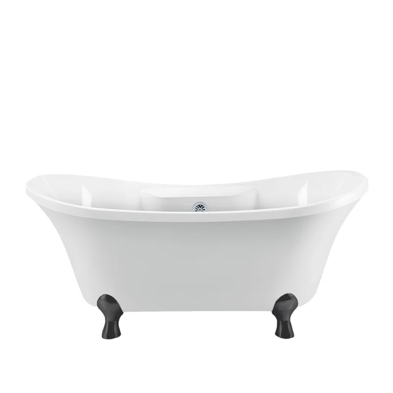 60'' x 32'' Freestanding Soaking Acrylic Bathtub