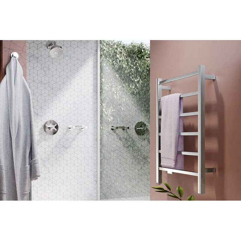 Bathroom Butler CUB06121-PTS-MBLK Cubic 4 Wall Towel Rack