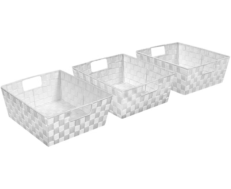 Sorbus Sorbus Stackable Wicker Tote Woven Basket with Handles 3 Pack