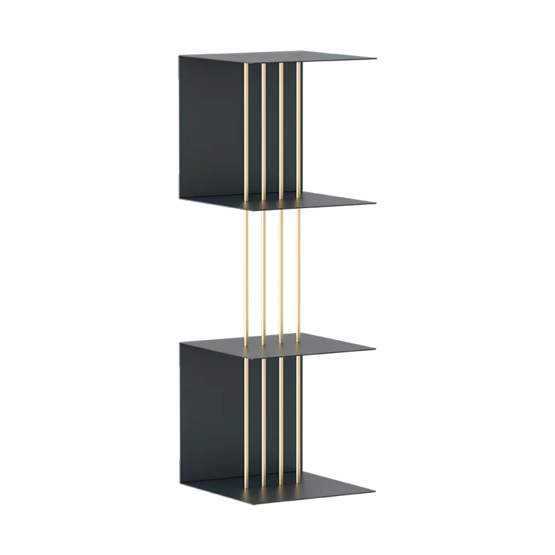 Teaser Slim Sculptured Metal Wall Shelf in Anthracite Grey