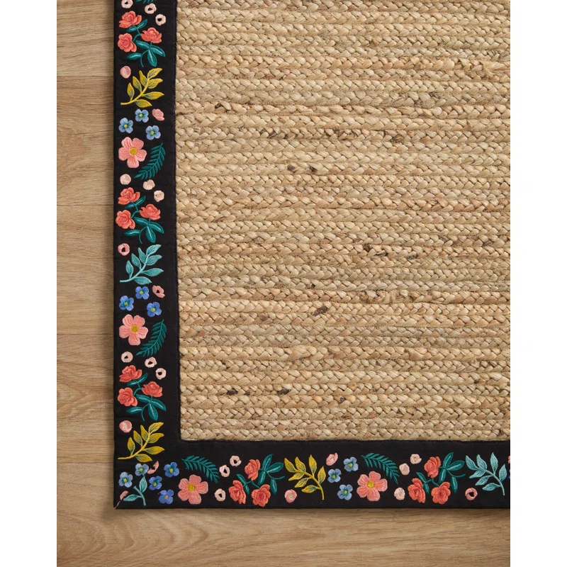 Rifle Paper Co. x Loloi Costa COS-01 Wildwood Natural/Black Area Rug