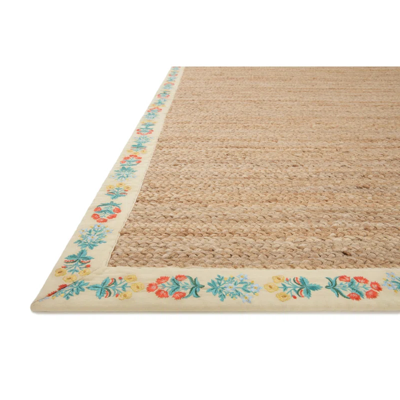 Rifle Paper Co. x Loloi Costa COS-02 Mughal Rose Natural Cream Rug