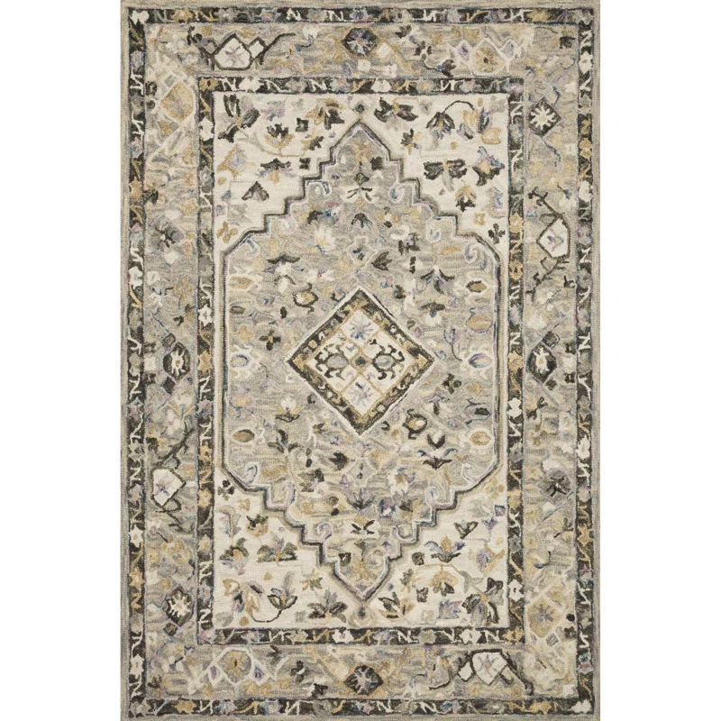Loloi Rugs Beatty Grey / Ivory - 7''-9" X 9''-9"